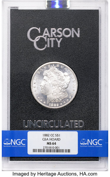 1882-CC $1  GSA Hoard, Cap Back Die Break, VAM-2C2 MS thumbnail 4