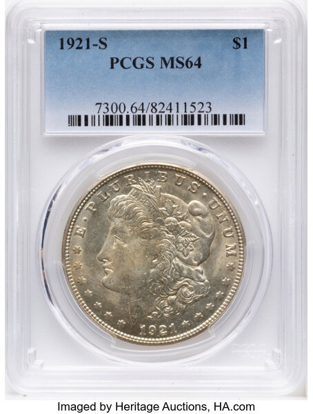 1921-S $1 F15 CAC thumbnail 3