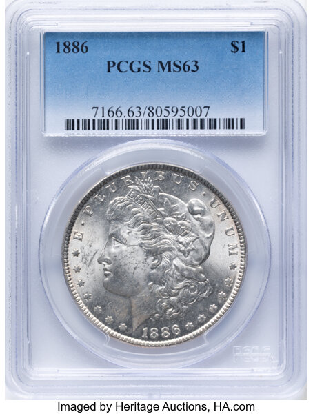 1886 $1 MS67 CAC thumbnail 4