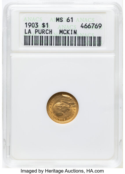 1903 G$1 McKinley - Louisiana Purchase MS thumbnail 7