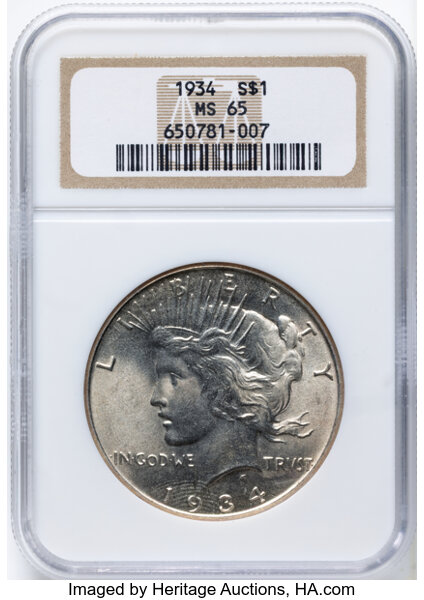 1934 $1 VF25 CAC thumbnail 5