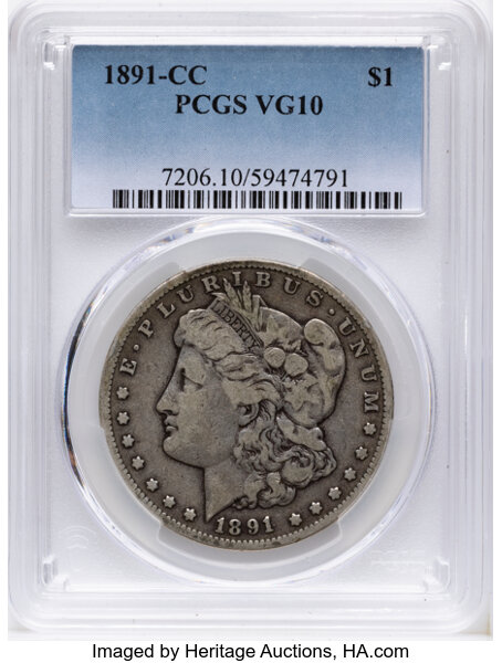 1891-CC $1  Doubled Lettering, VAM-6 MS thumbnail 10
