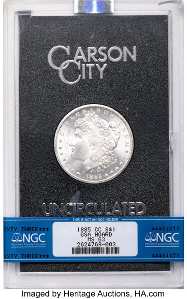 1885-CC $1  GSA Hoard, Hard package MS thumbnail 8