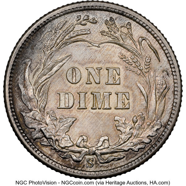 1911-S 10c MS65 thumbnail 2