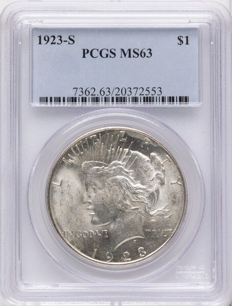 1923-S $1 MS65 CAC thumbnail 5