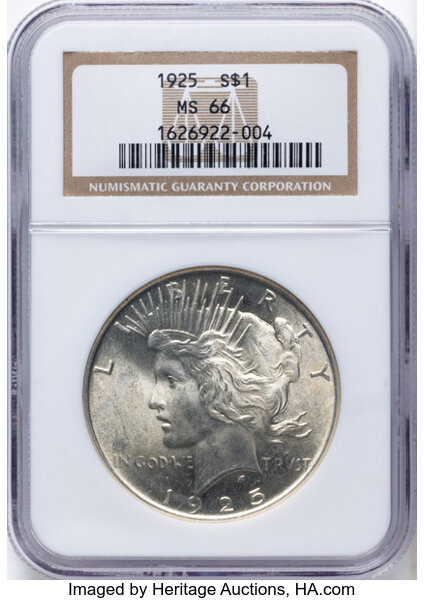 1925 $1 AU53 CAC thumbnail 4