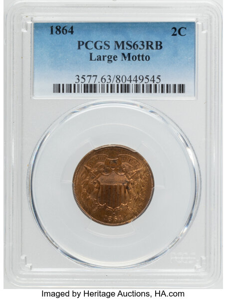 2-Cent Piece Set 2c no 1867 DDO, 10 Coins MS RB MS65 RB thumbnail 12