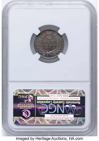 1864 1c Bronze PR BN PR60 BN CAC thumbnail 8