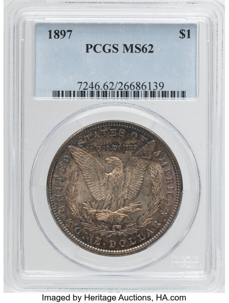 1897 $1 VG10 CAC thumbnail 4