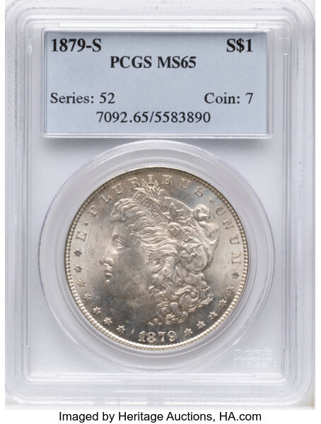 1879-S $1 MS67 CAC thumbnail 3