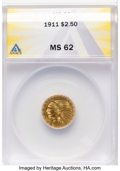 1911 $2 1/2 MS thumbnail 6