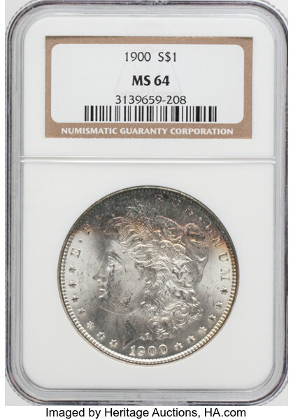1900 $1 MS60 CAC thumbnail 4
