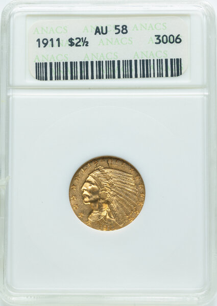 1911 $2 1/2 MS thumbnail 5