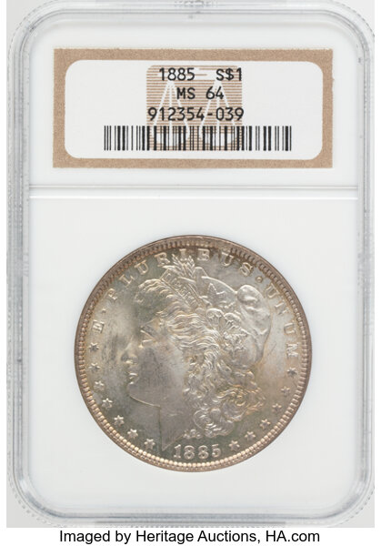 1885 $1 MS68 CAC thumbnail 3