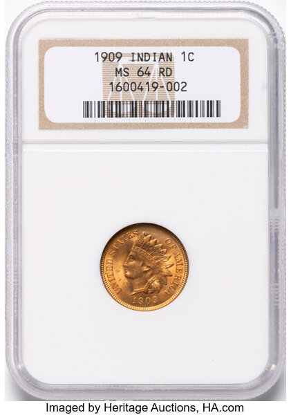 1909 1c Indian MS RD thumbnail 3