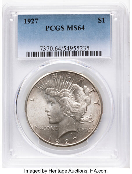 1927 $1 MS64 thumbnail 3