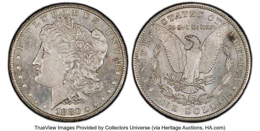 1880-CC $1 AU58 thumbnail 9