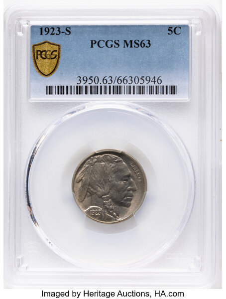 1923-S 5c MS63 thumbnail 2