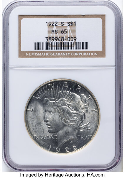 1922-S $1  Triple Clash Spikes, VAM-1E1 MS thumbnail 2