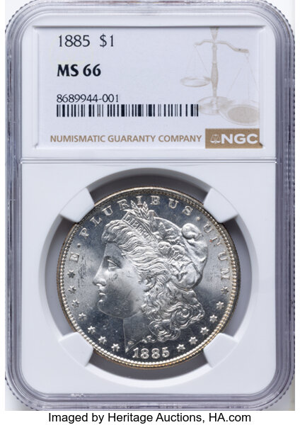 1885 $1 VF25 CAC thumbnail 3
