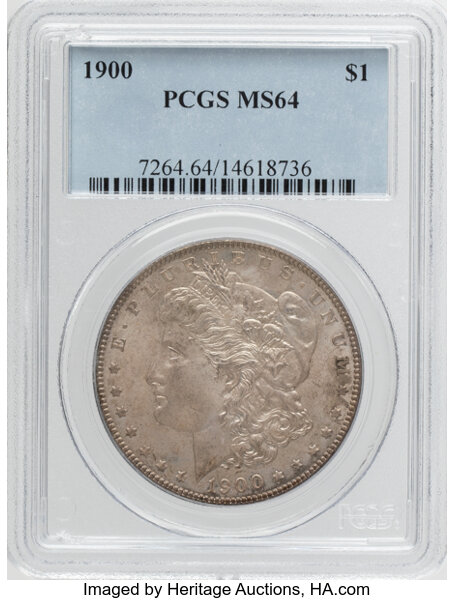 1900 $1 MS60 CAC thumbnail 5