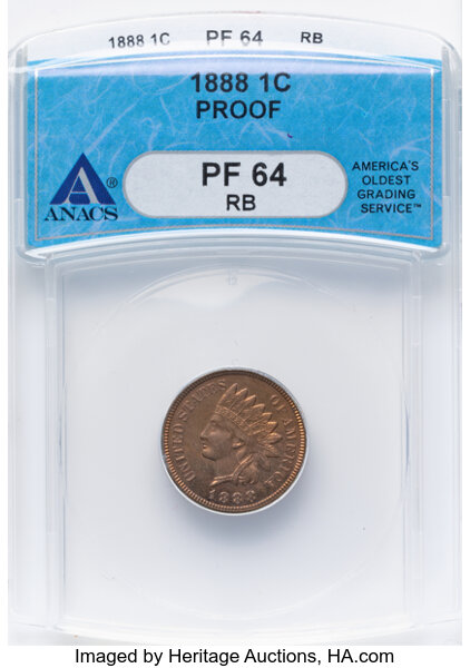 1888 1c PR RB PR62 RB CAC thumbnail 2