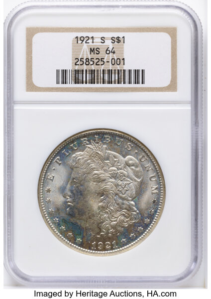 1921-S $1 F15 CAC thumbnail 4