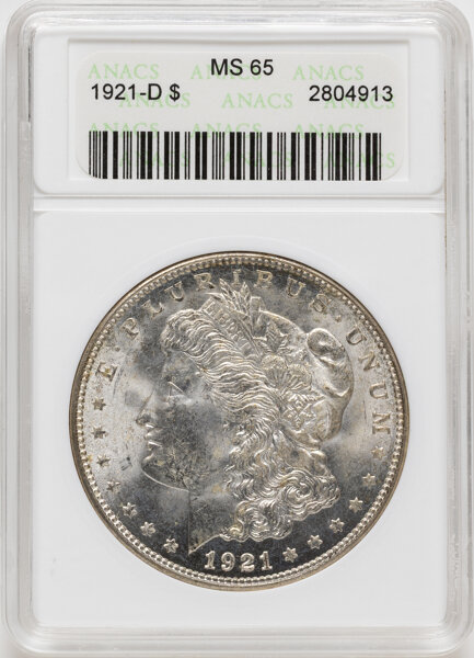 1921-D $1 AU53 CAC thumbnail 4