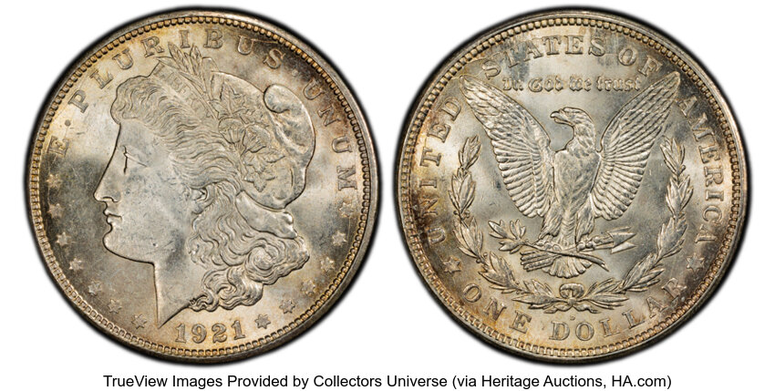 1921-D $1 AU53 CAC thumbnail 3