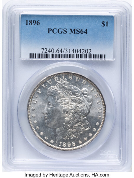 1896 $1  Doubled 18-6, VAM-5 MS thumbnail 2