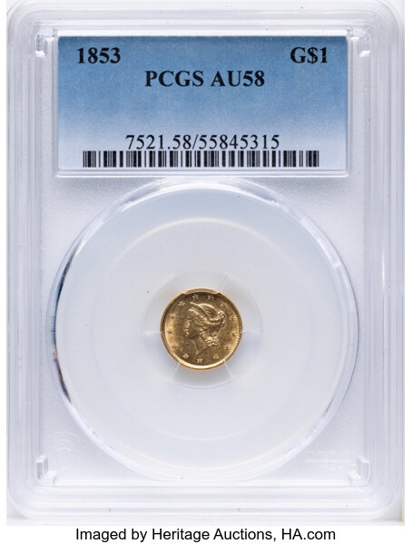 1853 G$1 MS thumbnail 3