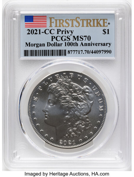 2021-(CC) S$1 Morgan, Privy Mark, 100th Anniversary MS thumbnail 4