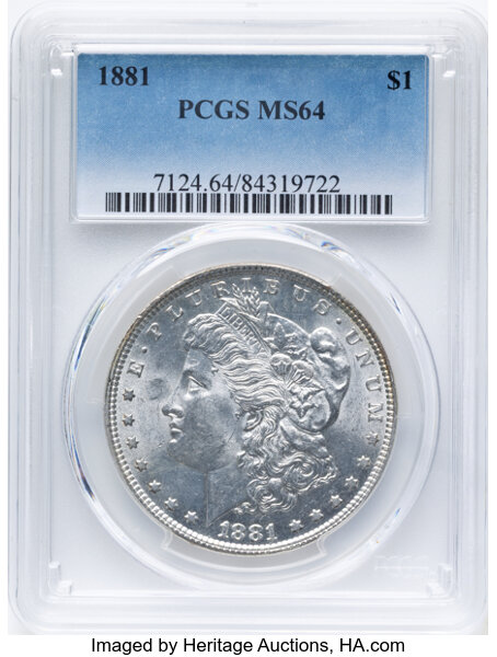 1881 $1 XF40 CAC thumbnail 3