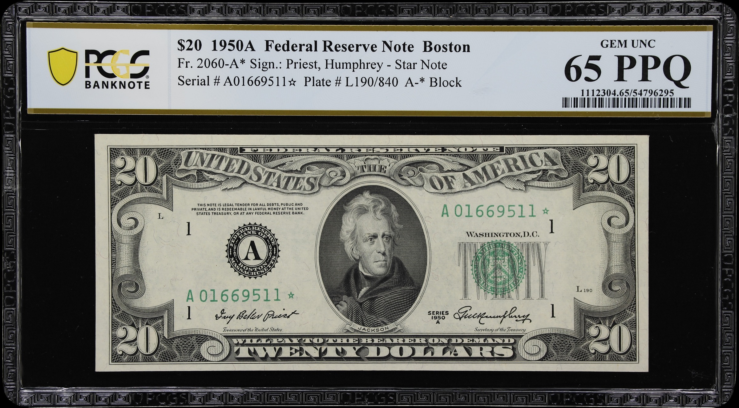 Image for 1950A $20  Boston, Star Replacement (Fr. 2060A*)