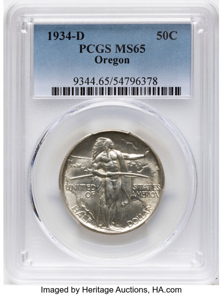 1934-D 50c Oregon Trail MS thumbnail 4
