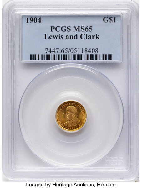 1904 G$1 Lewis & Clark Expo MS thumbnail 4