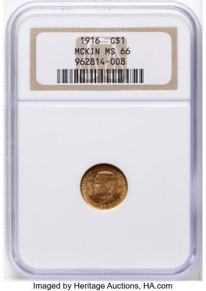 1916 G$1 McKinley Memorial MS67 CAC thumbnail 5