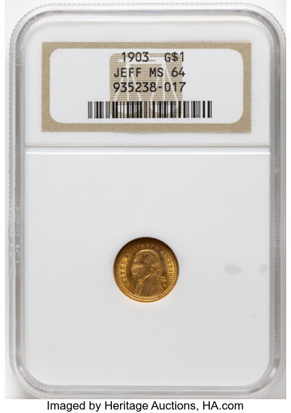 1903 G$1 Jefferson - Louisiana Purchase MS thumbnail 3