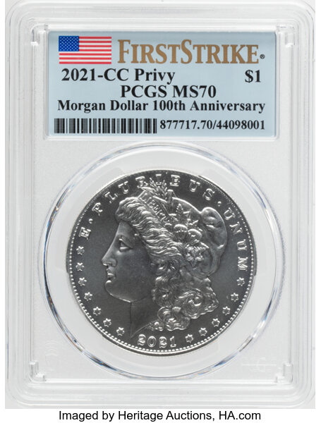 2021-(CC) S$1 Morgan, Privy Mark, 100th Anniversary MS thumbnail 3