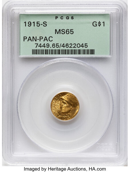 1915-S G$1 Panama-Pacific Expo MS thumbnail 6