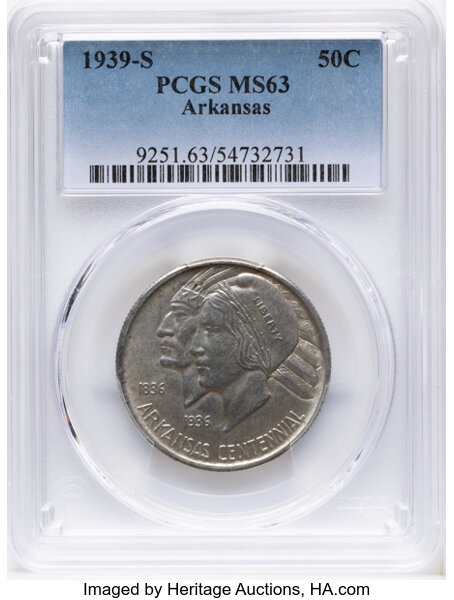 1939-S 50c Arkansas MS thumbnail 3