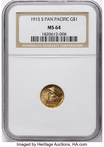 1915-S G$1 Panama-Pacific Expo MS thumbnail 5
