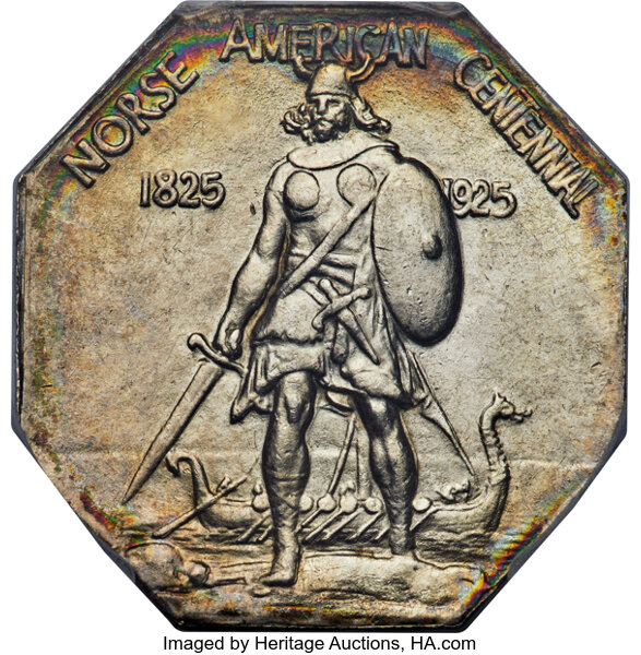 1925 Medal Norse American, Thin MS thumbnail 6