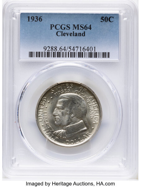 1936 50c Cleveland - Great Lakes Expo MS thumbnail 4