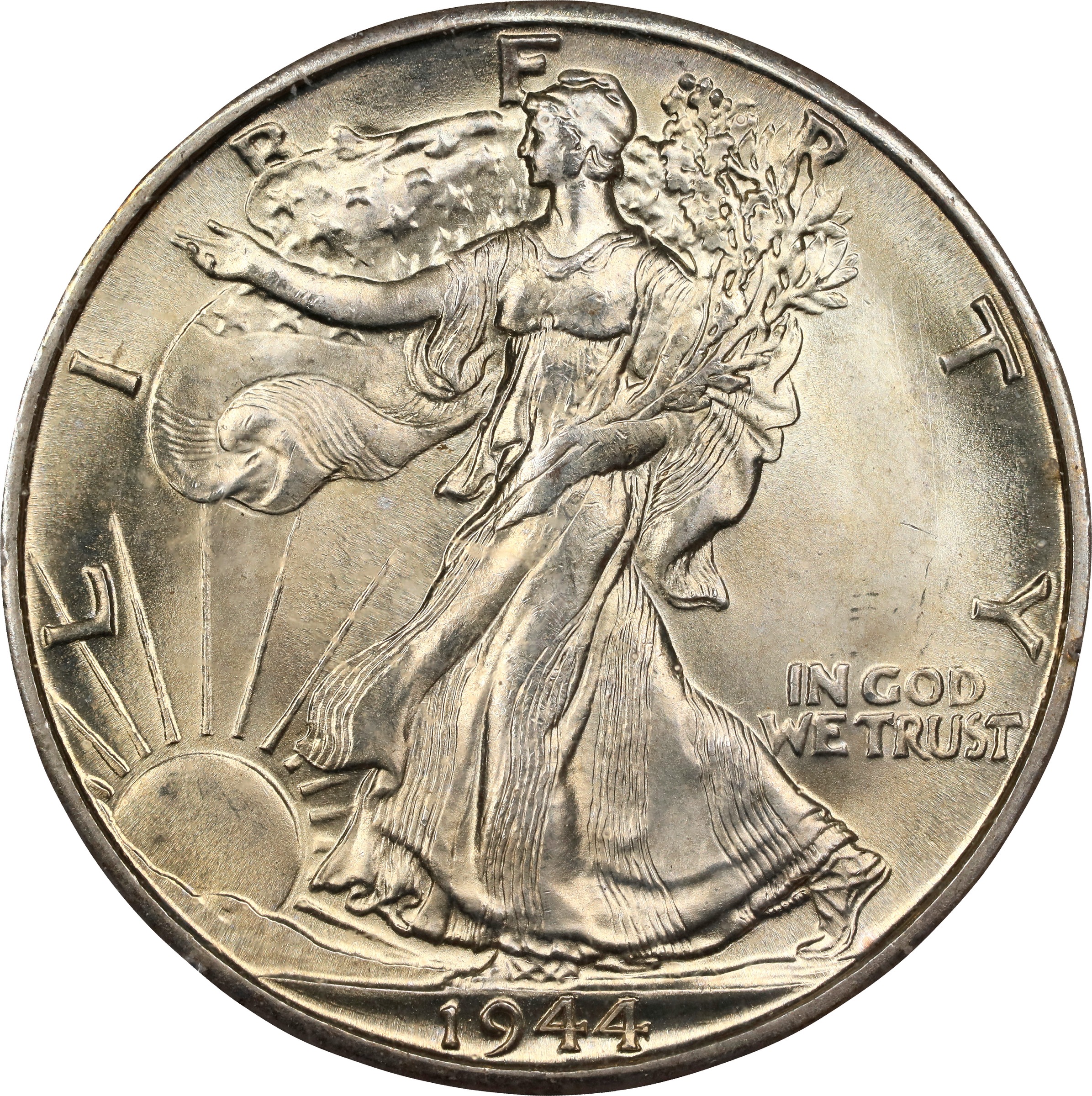 1944-D 50c Hand-Engraved Initials, FS-901 MS thumbnail 2