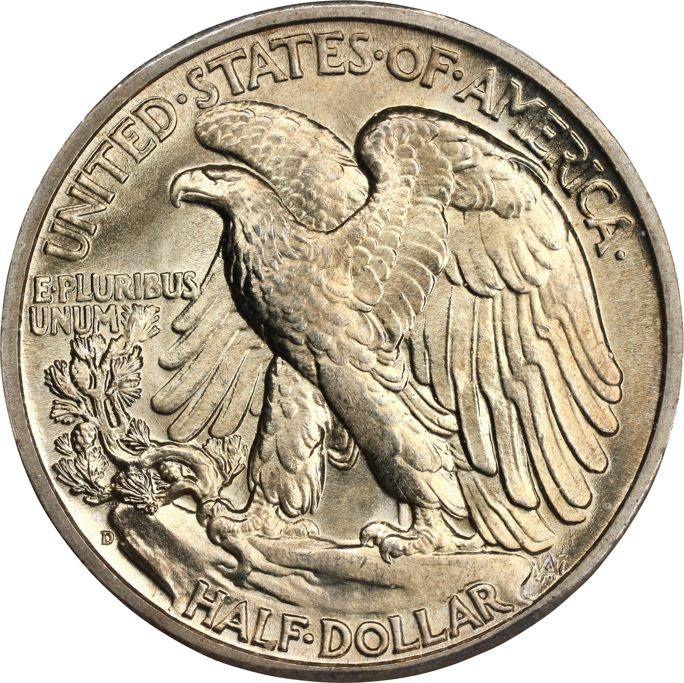 1944-D 50c Hand-Engraved Initials, FS-901 MS thumbnail 10
