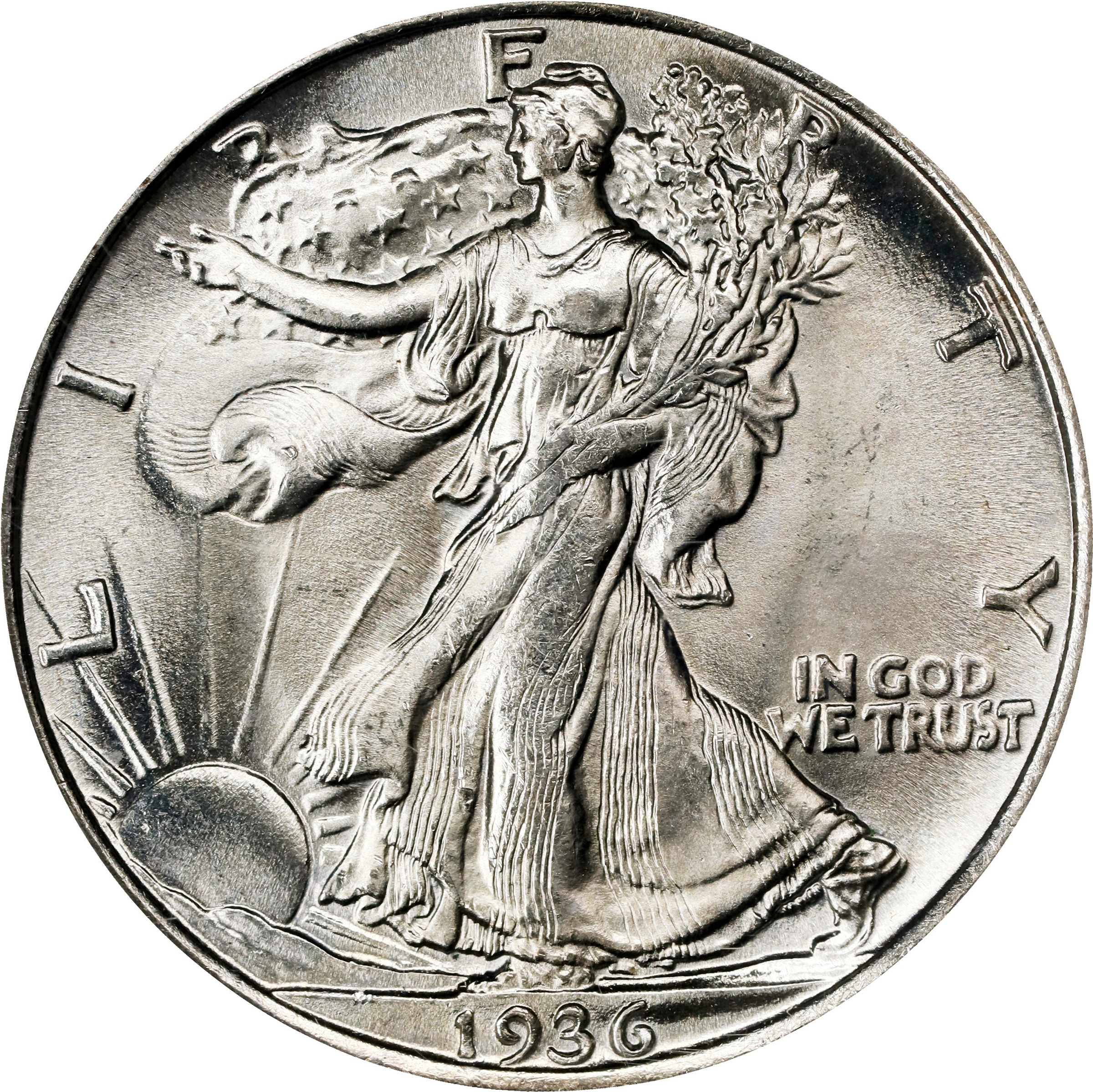 1936 50c Doubled Die Obverse, FS-101 MS thumbnail 5