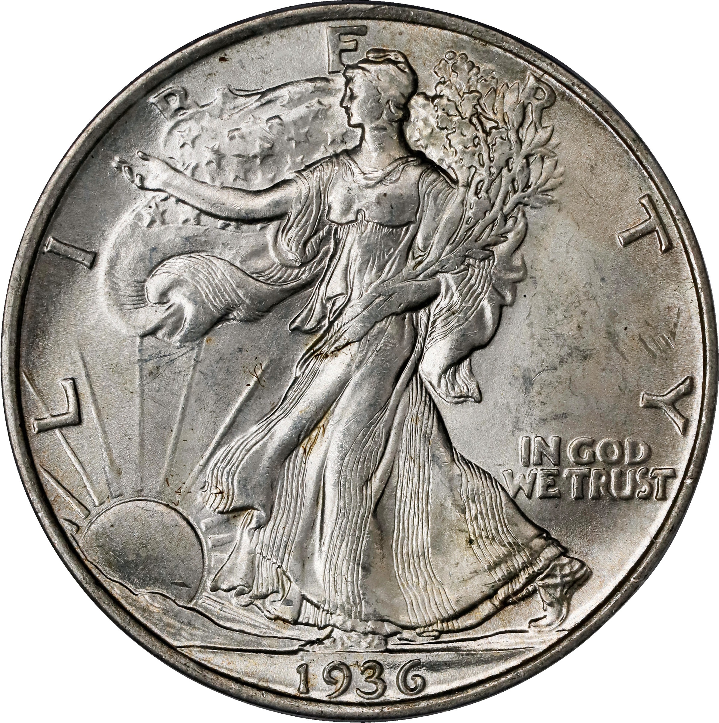 1936 50c Doubled Die Obverse, FS-101 MS thumbnail 7