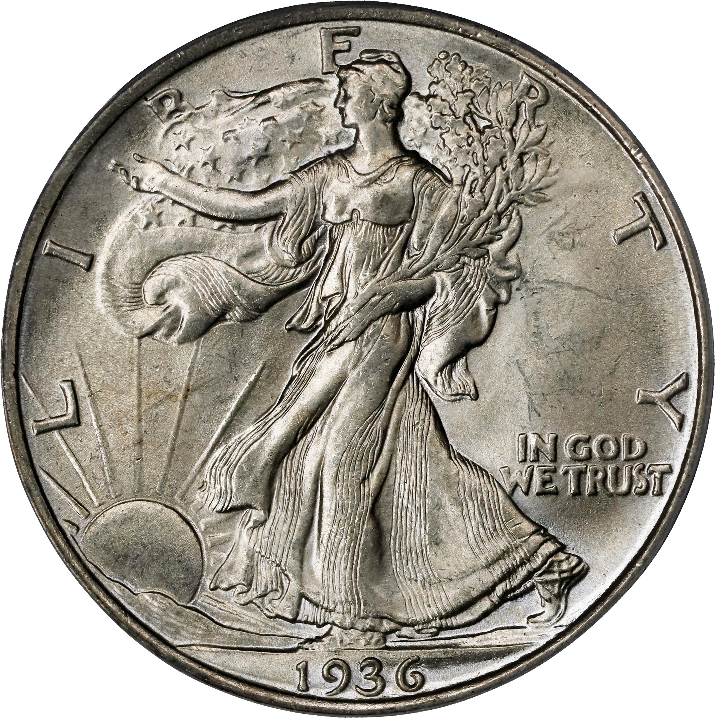 1936 50c Doubled Die Obverse, FS-101 MS thumbnail 8