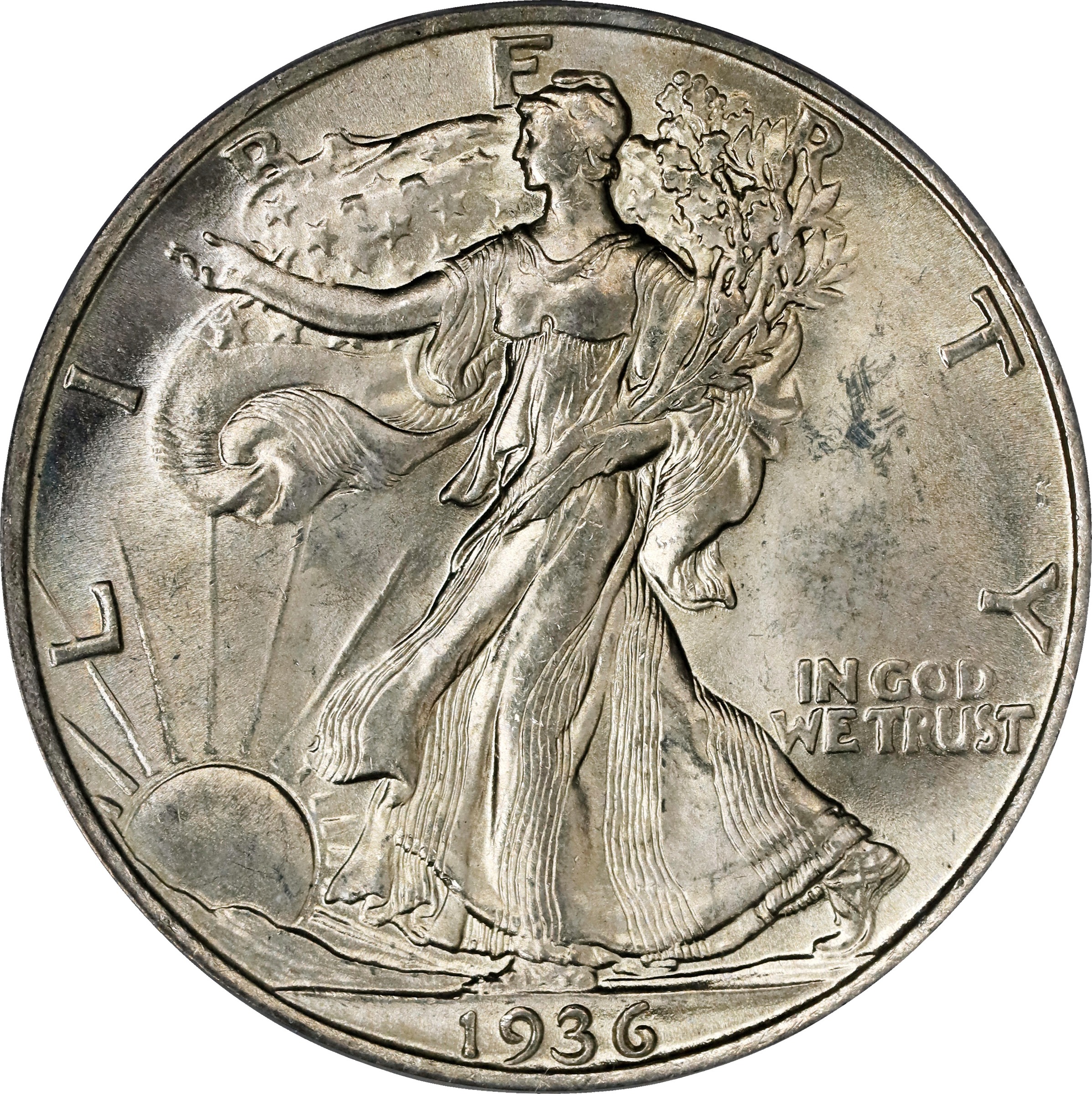 1936 50c Doubled Die Obverse, FS-101 MS thumbnail 9